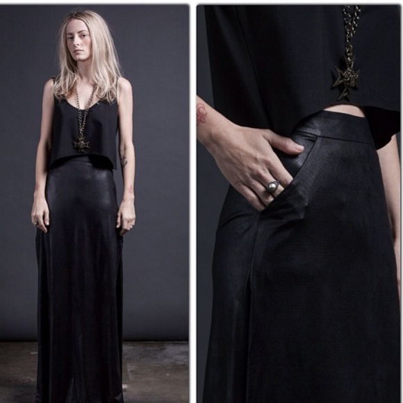 Assali Dresses & Skirts - Assail leather look maxi skirt S